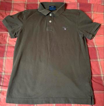 Originele GANT polo heren S groen khaki zo goed als nieuw beschikbaar voor biedingen