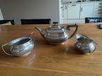 Zilveren theepot met melk en suikerpotje, Antiek en Kunst, Ophalen of Verzenden