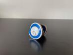 Vintage Gesneden Ring Turbo Shell Afrikaanse Sarmaticus, Overige materialen, Gebruikt, 20 of groter, Blauw