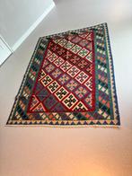 Handgeknoopte wollen kelim 145x200, 200 cm of meer, Ophalen of Verzenden, Zo goed als nieuw, Rechthoekig