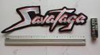 Savatage shaped logo backpatch 12.5 x 34 cm, Verzenden, Nieuw, Kleding