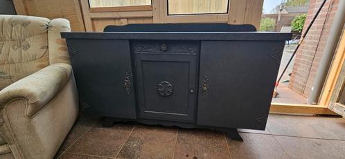Antieke Buikkast - Grijs, Huis en Inrichting, Kasten | Dressoirs, Gebruikt, 100 tot 150 cm, 25 tot 50 cm, Met deur(en), Met plank(en)