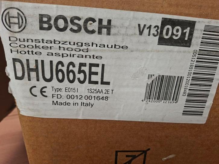 Bosch Afzuigkap 60cm - Nieuw in doos!, Witgoed en Apparatuur, Afzuigkappen, Nieuw, Inbouw, Onderbouw afzuigkap, 200 tot 400 m³ per uur