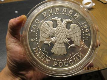 100 Roubles 1997-Swan Lake  1111,09 gram Zilver Rusland beschikbaar voor biedingen