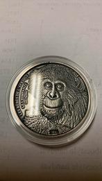 1 ivoorkutst 1000 francs 2014 chimpansee, Verzenden, Zilver
