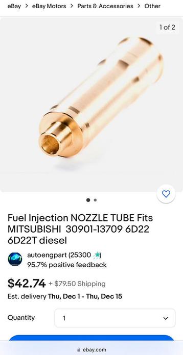 NIEUW! 2x “Mitsubishi” tube nozzle 30901-13709, €24,99!