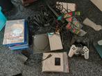 Playstation 2 Slim met veel toebehoren en games, Ophalen, Gebruikt, Zwart, Met games