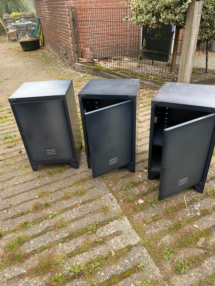 Metalen kastjes - set van 3, Huis en Inrichting, Kasten | Kledingkasten, Gebruikt, 100 tot 150 cm, Minder dan 50 cm, 25 tot 50 cm