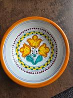 Vintage handgemaakt aardewerk bord, Ophalen of Verzenden