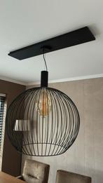 Zwarte metalen design hanglamp - 70cm Diameter, Huis en Inrichting, Lampen | Hanglampen, Ophalen, Gebruikt, Metaal, 50 tot 75 cm