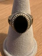 Zilveren ring met onyx maat 18, Nieuw, Met edelsteen, Ophalen of Verzenden, Zilver