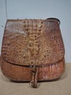 Vintage tas krokodillen leder, Bruin, ., Ophalen of Verzenden, Zo goed als nieuw