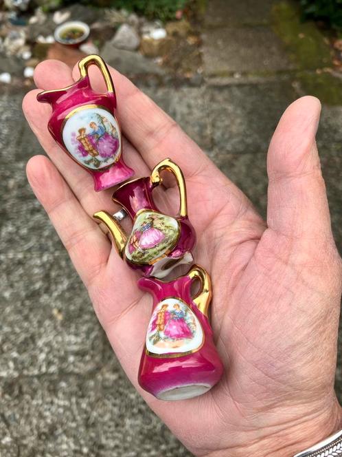 Miniatuur Limoges porseleinen kannetjes, Antiek en Kunst, Antiek | Porselein, Ophalen of Verzenden