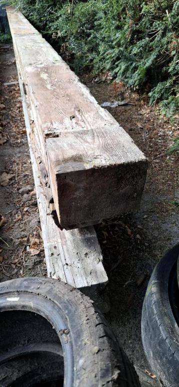 8 oude  Amerikaans grenen balken 25/20 8.00 meter beschikbaar voor biedingen