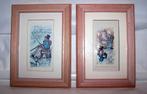 2 mooie vintage 3D Anton Pieck schilderijtjes. 19x14cm. Izgs, Antiek en Kunst, Ophalen of Verzenden