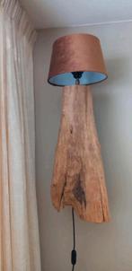 Prachtige wandlamp van drijfhout met mooie kap, Huis en Inrichting, Lampen | Lampenkappen, Zo goed als nieuw, Ophalen