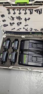 Festool Accu Set 4x 4Ah + Duo Lader in Systainer - Nieuwstaa, Ophalen of Verzenden, Zo goed als nieuw