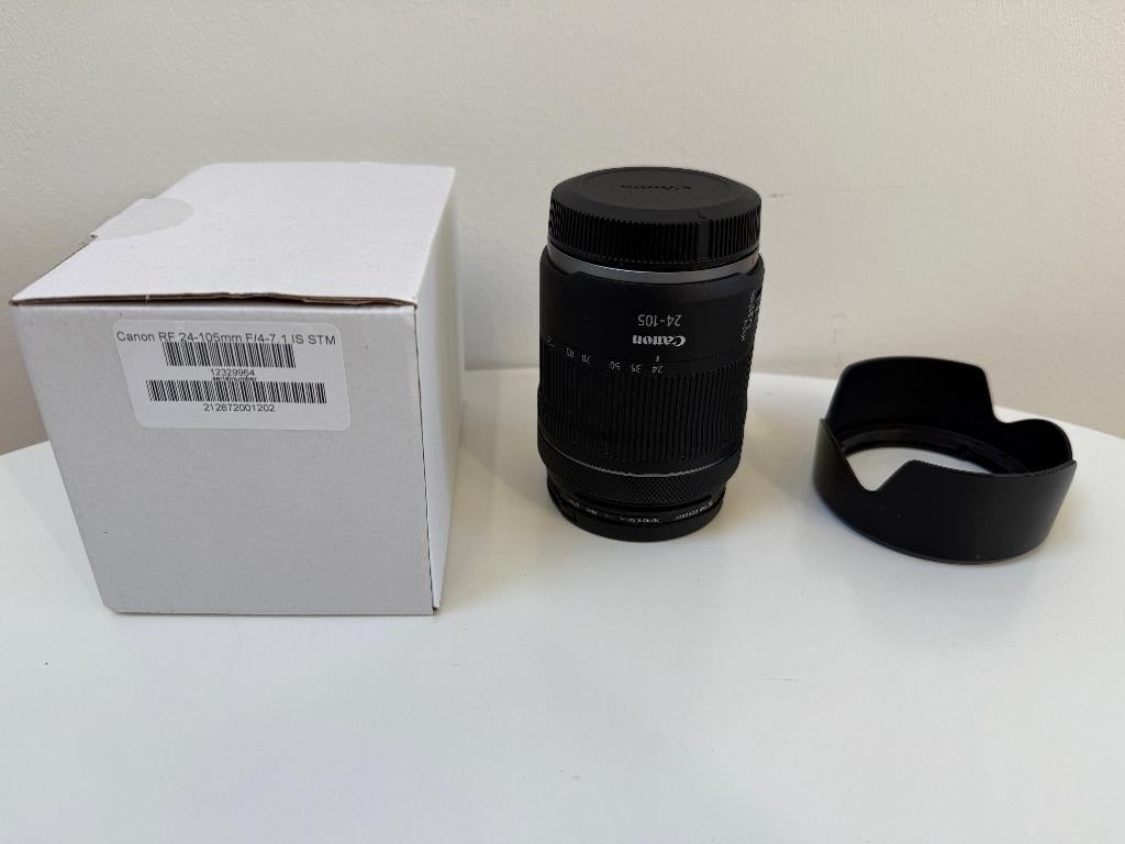 Canon RF 24-105mm F4-7.1 IS STM met zonnekap van JJC, Audio, Tv en Foto, Fotografie | Lenzen en Objectieven, Ophalen of Verzenden