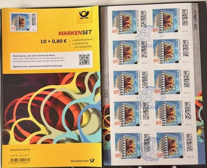 Bund 3635 Stickervel gestempeld 2021, Postzegels en Munten, Postzegels | Europa | Duitsland, Gestempeld, BRD, Ophalen of Verzenden