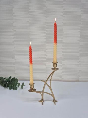 Messing kandelaar. Vintage kaarsenhouder. beschikbaar voor biedingen