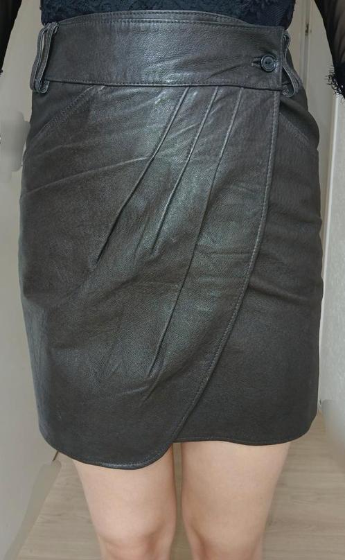 Josephine&Co bruine leer rok wrap omslag 36 zgan, Kleding | Dames, Rokken, Zo goed als nieuw, Maat 36 (S), Bruin, Boven de knie