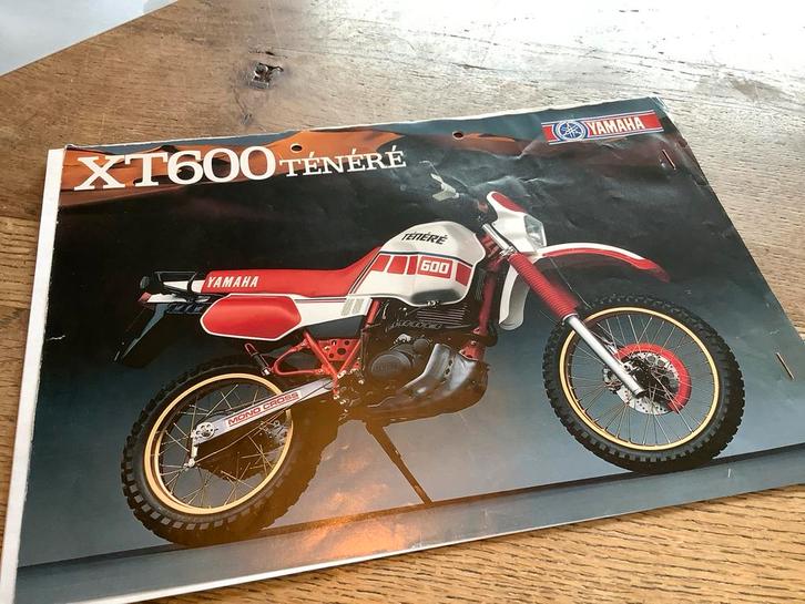 Yamaha XT600 Ténéré Brochure, met importeur info. (Y3), Motoren, Handleidingen en Instructieboekjes, Yamaha, Ophalen of Verzenden