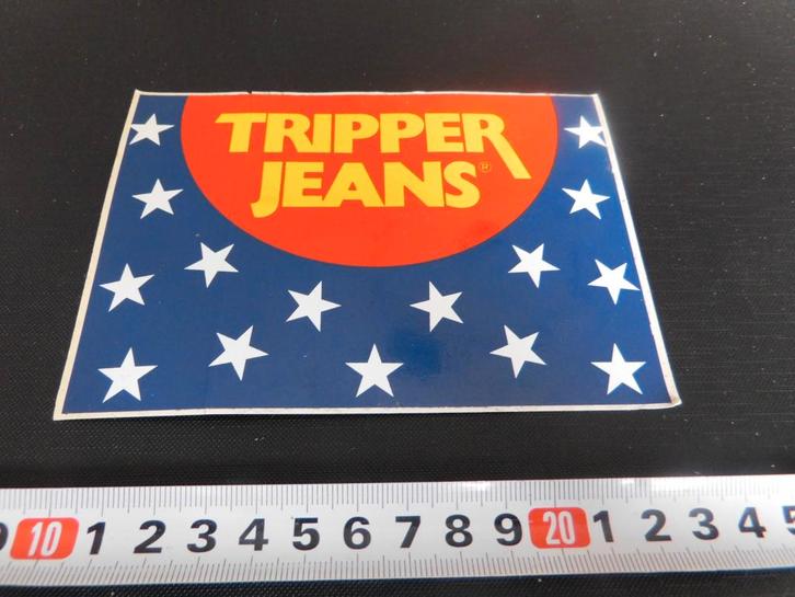 sticker TRIPPER JEANS, Verzamelen, Stickers, Zo goed als nieuw, Ophalen