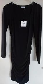 Liu-Jo LBD zwart gedrapeerde bodycon jurk maat 40.Nieuw, Maat 38/40 (M), Liu Jo, Zwart, Nieuw