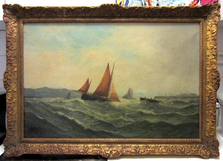 ===GESIGNEERD==== 19 e eeuw====zeegezicht===, Antiek en Kunst, Kunst | Schilderijen | Klassiek, Ophalen
