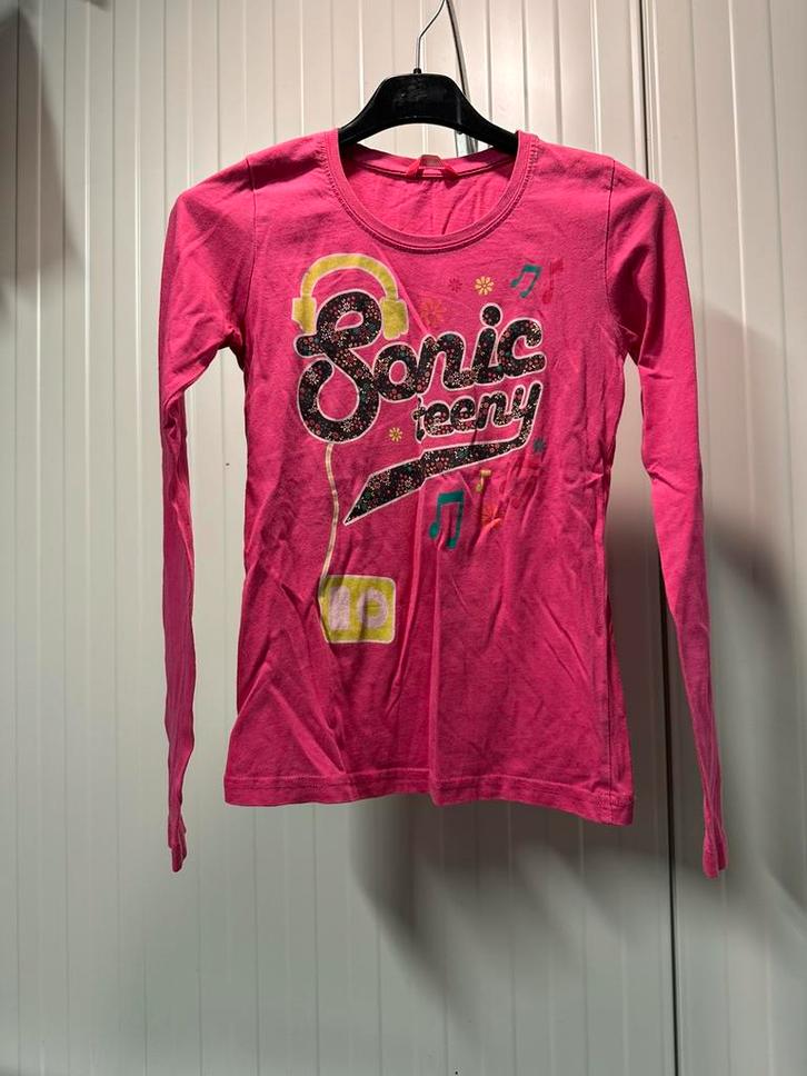 Roze meisjes tshirt met lange mouwen maat 146, Kinderen en Baby's, Kinderkleding | Maat 146, Gebruikt, Meisje, Shirt of Longsleeve