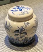 Delfstblauwe deksel/tabak pot Workum Aurora handgeschilderd, Antiek en Kunst, Antiek | Keramiek en Aardewerk, Ophalen of Verzenden