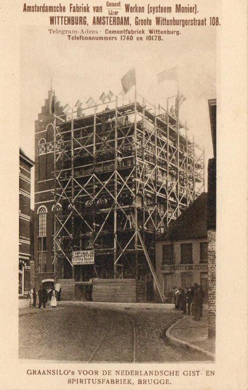 Amsterdam - Fabriek cement ijzer werken Wittenburg - Silo's, Verzamelen, Ansichtkaarten | Nederland, Noord-Holland, Voor 1920
