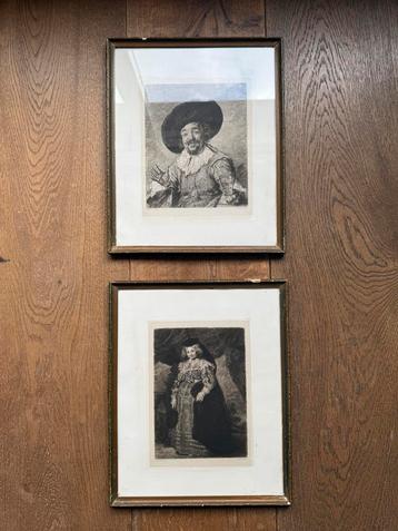 2 etsen in art deco lijsten frans hals beschikbaar voor biedingen