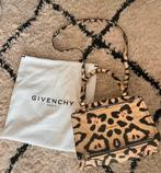 Givenchy small pandora tas van leer met luipaard print, Verzenden, Gebruikt, Beige, Schoudertasje