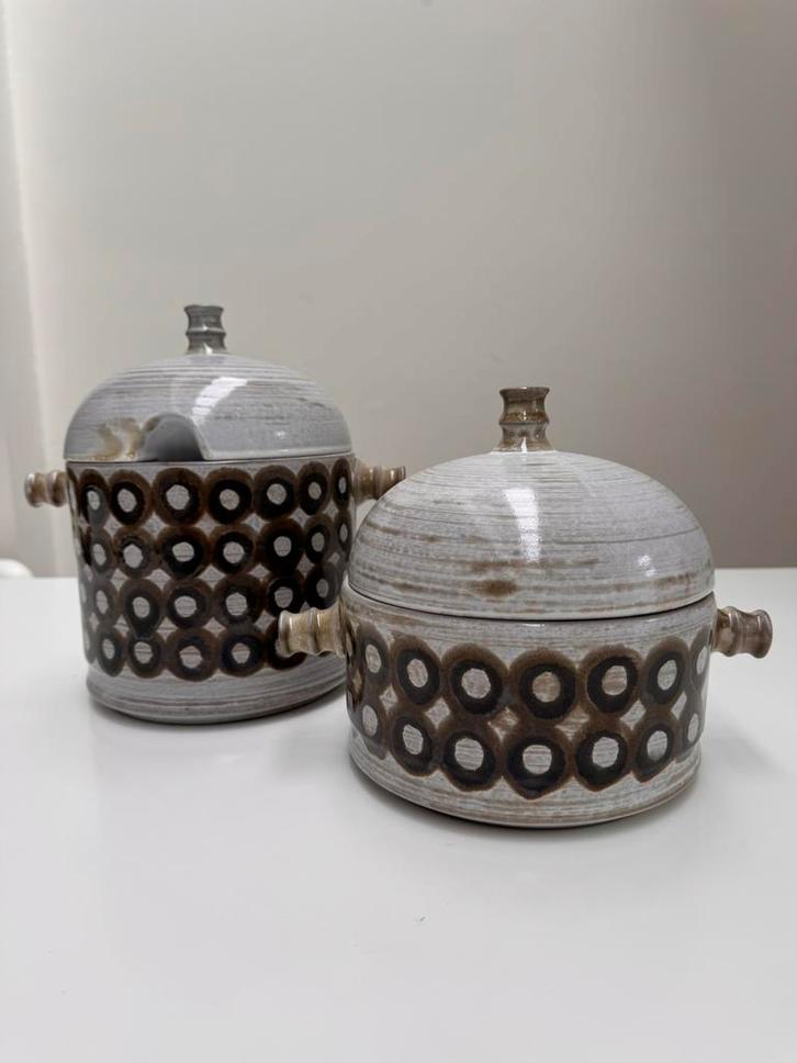 Vintage jaren 70 Gerda Heuckeroth Set Ceramano, Antiek en Kunst, Antiek | Keramiek en Aardewerk, Ophalen