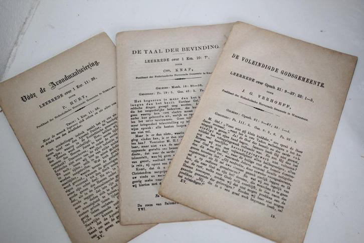 Drietal losse preken J.G. Verhoeff, Chr. Knap & P. Huet, Boeken, Godsdienst en Theologie, Gelezen, Christendom | Protestants, Ophalen of Verzenden