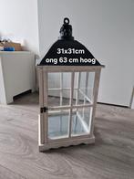 Houten Lantaarn / Windlicht - Sfeervolle Decoratie, Huis en Inrichting, Woonaccessoires | Kandelaars en Kaarsen, Ophalen, Gebruikt