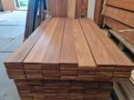 Partij 55 stuks hardhout vlonderplanken 155x14 cm bezorgen m, Tuin en Terras, Ophalen, Nieuw, A, Hout