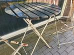 Metalen bistro setje, Tuin en Terras, Tuintafels, Ophalen, Gebruikt, Rond, Metaal