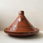 Prachtige Marokkaanse tajine - aardewerk - zwarte lijntjes, Huis en Inrichting, Keuken | Potten en Pannen, Ophalen of Verzenden