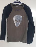 longsleeve / shirt doodshoofd maat 134 / 140, Zeeman, Gebruikt, Ophalen of Verzenden, Shirt of Longsleeve