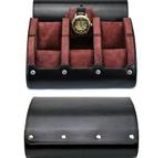 Horlogerol voor 6 horloges - Luxe opbergoplossing, Verzenden, Nieuw, Zwart, Softcase