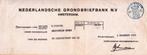 NEDERLANDSCHE GRONDBRIEFBANK N.V. AMSTERDAM, Postzegels en Munten, Bankbiljetten | Nederland, Verzenden