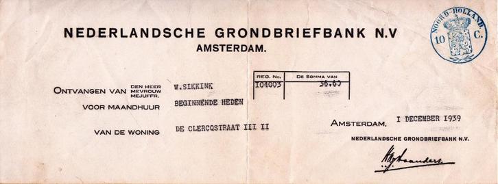 NEDERLANDSCHE GRONDBRIEFBANK N.V. AMSTERDAM, Postzegels en Munten, Bankbiljetten | Nederland, Verzenden
