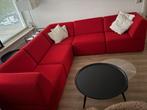 Hoekslaap bank rood wol ROELS max 5 delen L260xD84xB170x H77, 90 cm, Tweepersoons, Ophalen of Verzenden, Zo goed als nieuw