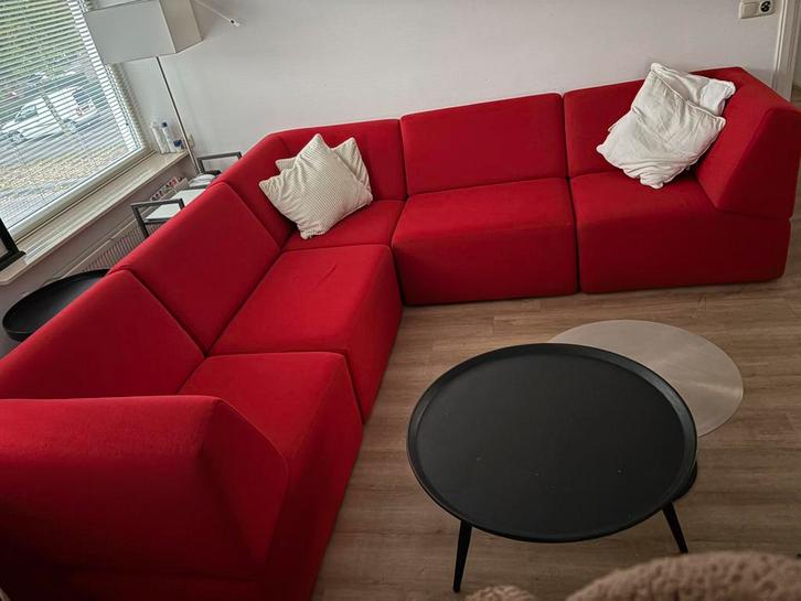 Hoekslaap bank rood wol ROELS max 5 delen L260xD84xB170x H77, Huis en Inrichting, Slaapkamer | Slaapbanken, Zo goed als nieuw