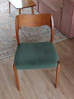 Vintage Niels Otto Møller stoel model 71, Huis en Inrichting, Stoelen, Ophalen, Bruin, Eén