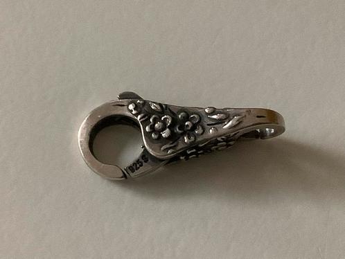 Trollbeads slotje, vergeet-me-niet, retired., Sieraden, Tassen en Uiterlijk, Bedels, Zo goed als nieuw, Trollbeads, Zilver, 1 bedel