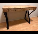 Industrieel Mango Houten Bureau, Huis en Inrichting, Ophalen, 100 tot 150 cm, Nieuw, Rechthoekig