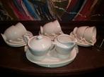 6 Koppen+Schotel+Melkstel Royal Creamware Recamier Wedgewood, Ophalen of Verzenden